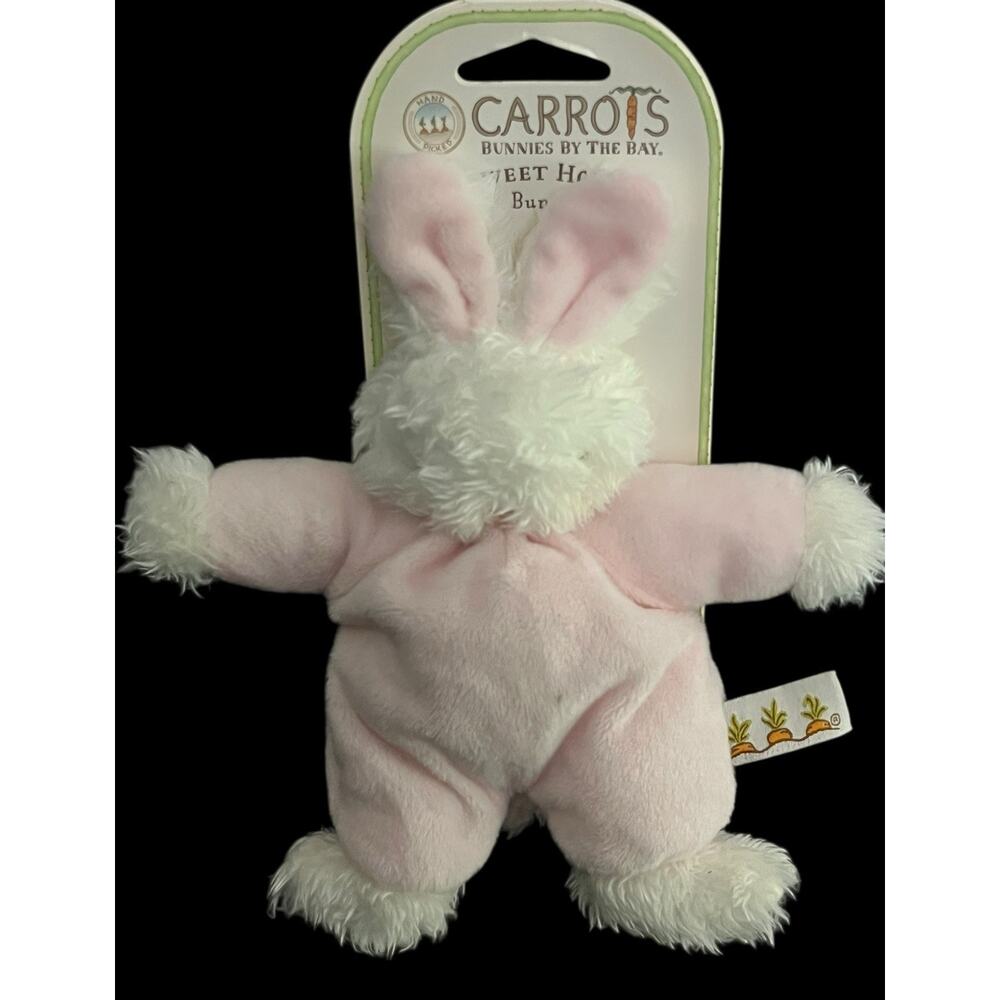NWT BUNNIES BY THE BAY Sweet Hops Blue BUNNY Rabbit Pink 6" Plush Rattle 100397